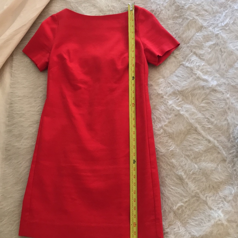 Anthropologie Bow Back Shift Dress Size 2 Red - Picture 10 of 14